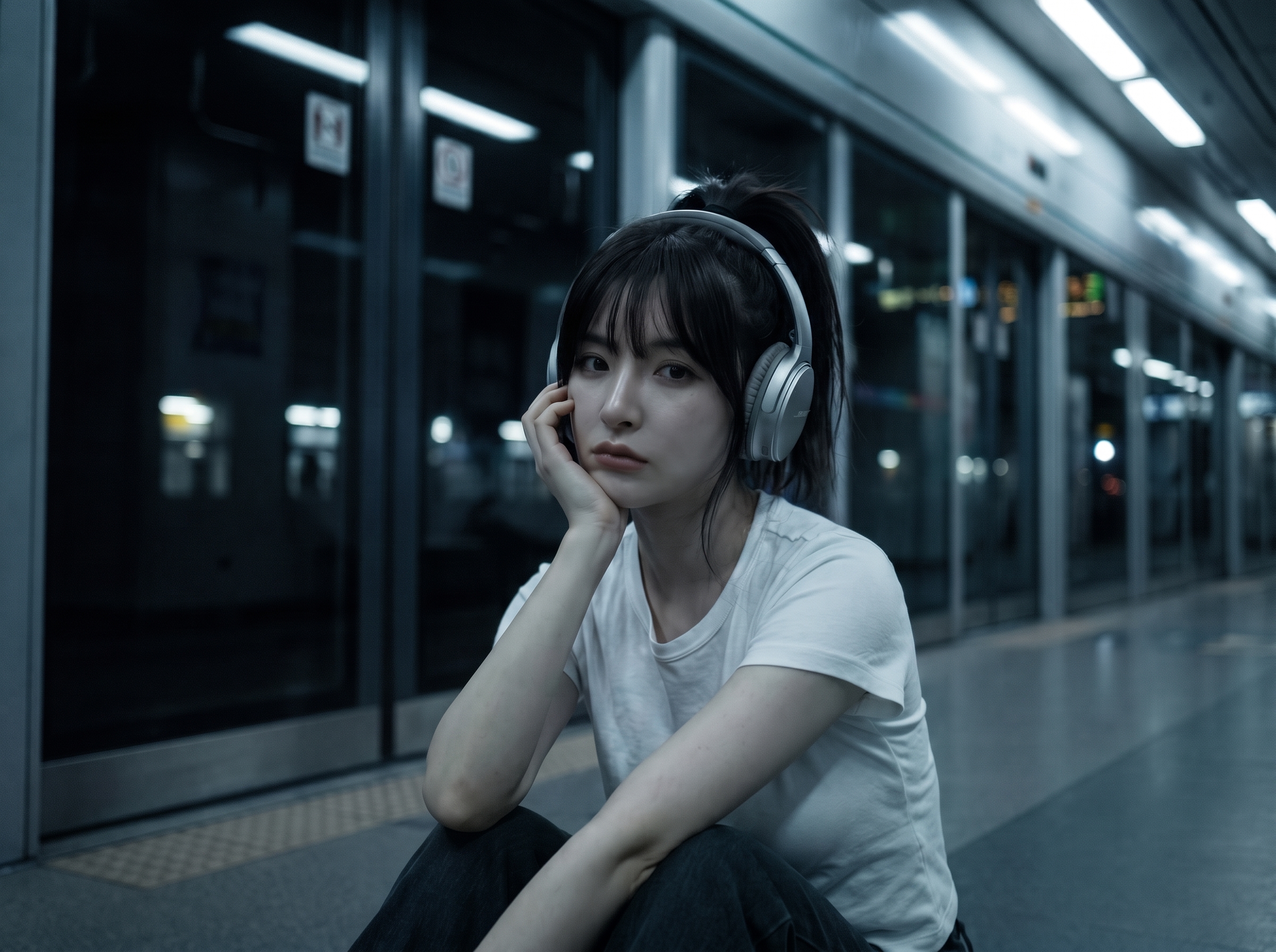 A cinematic medium shot of a…